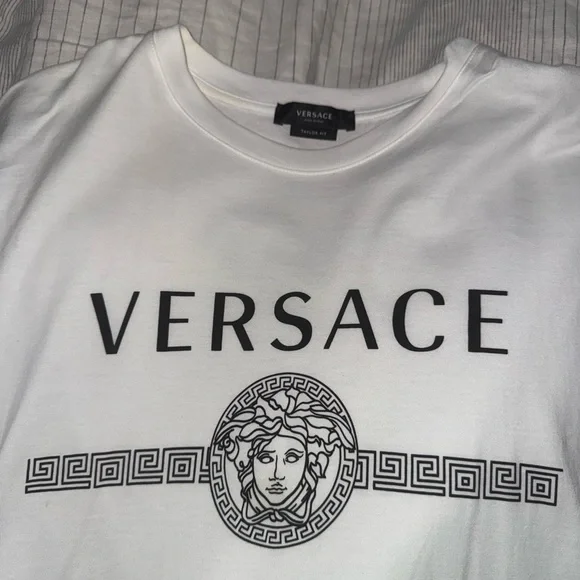 Versace White Graphic Tee Men’s Italian Large - Picture 2 of 5
